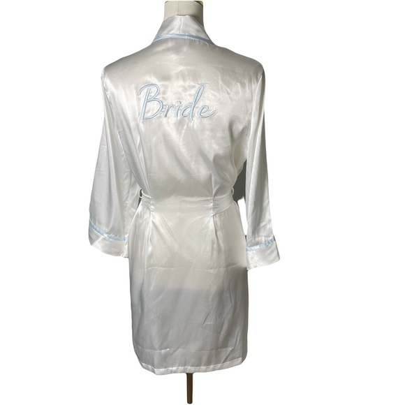 Linea Donatella Other - New Linea Donatella White Satin “Bride” Robe Size Small NWT